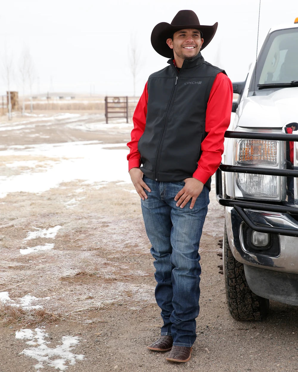 CINCH Men's Bonded Vest-BLACK