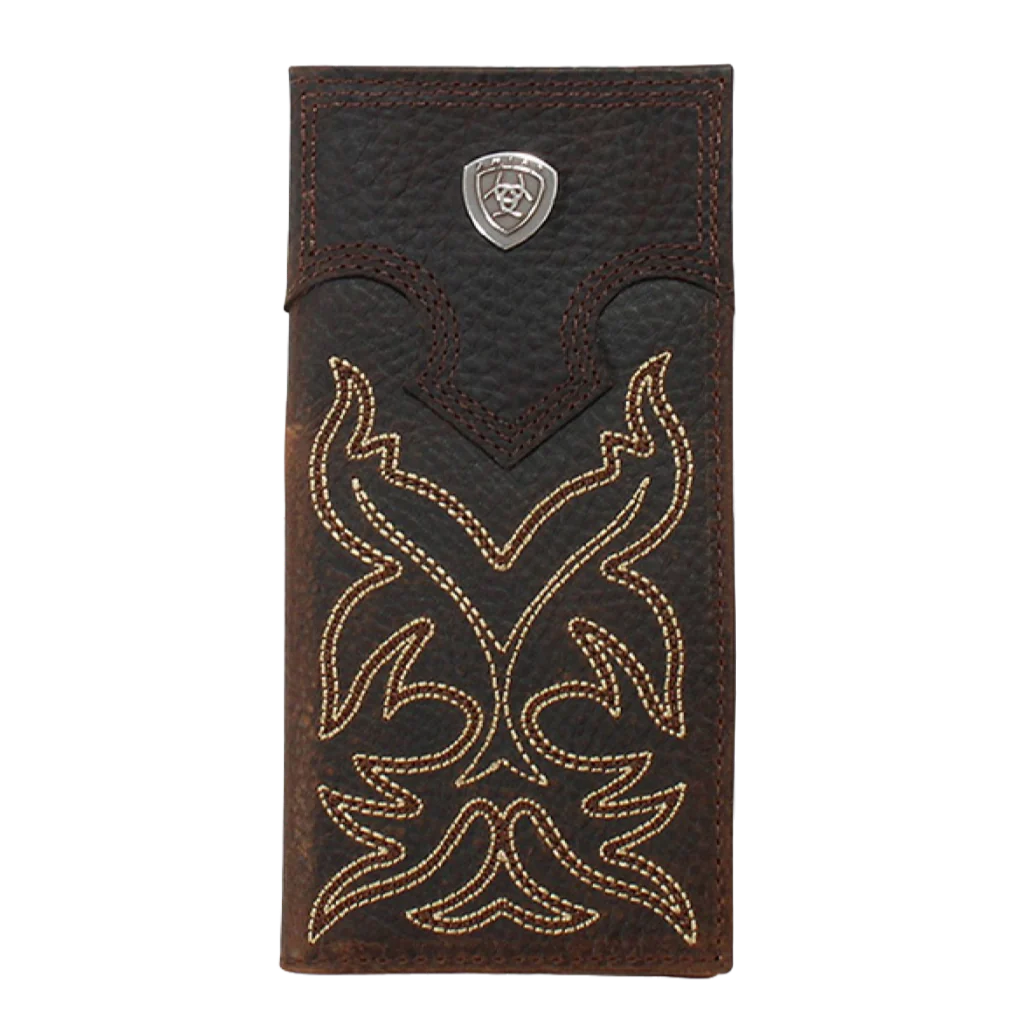 Ariat Youth Boys Rodeo Boot Stitched Medium Brown Wallet