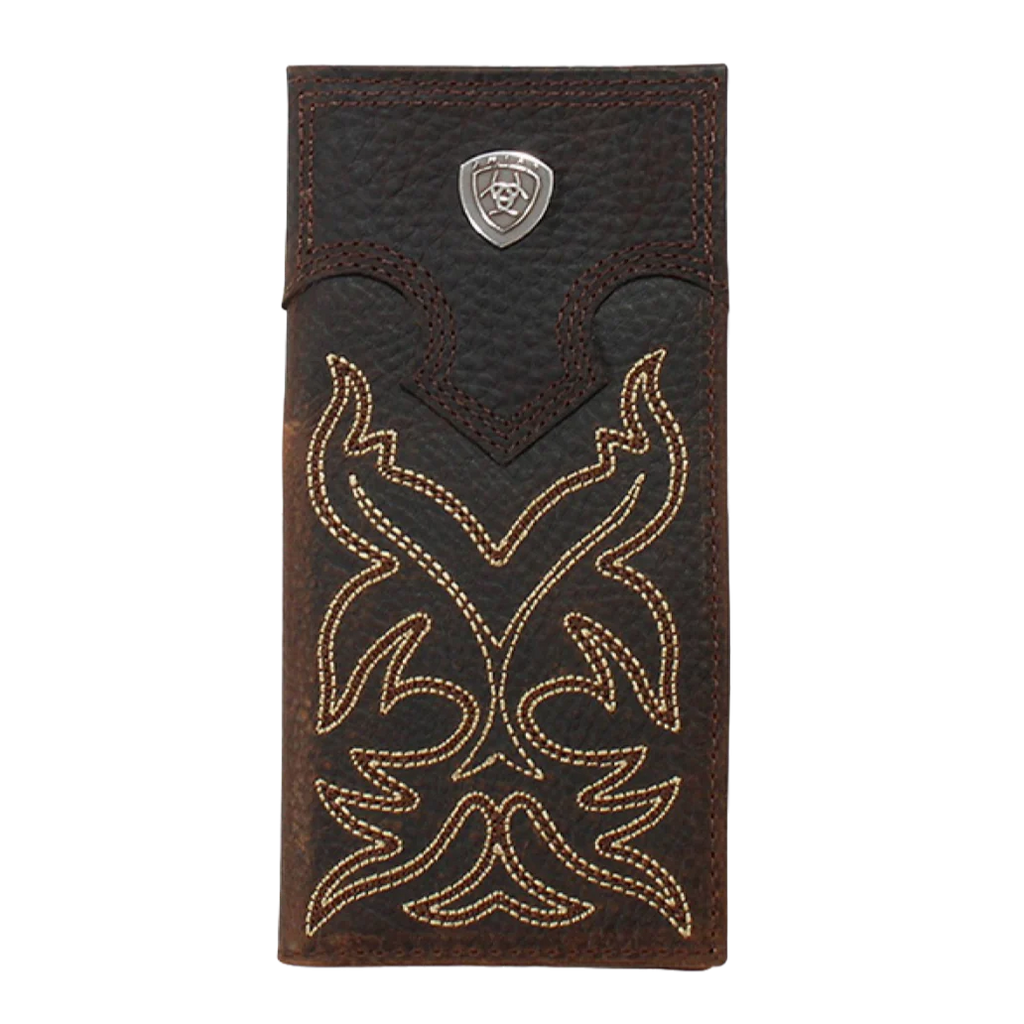 Ariat Youth Boys Rodeo Boot Stitched Medium Brown Wallet