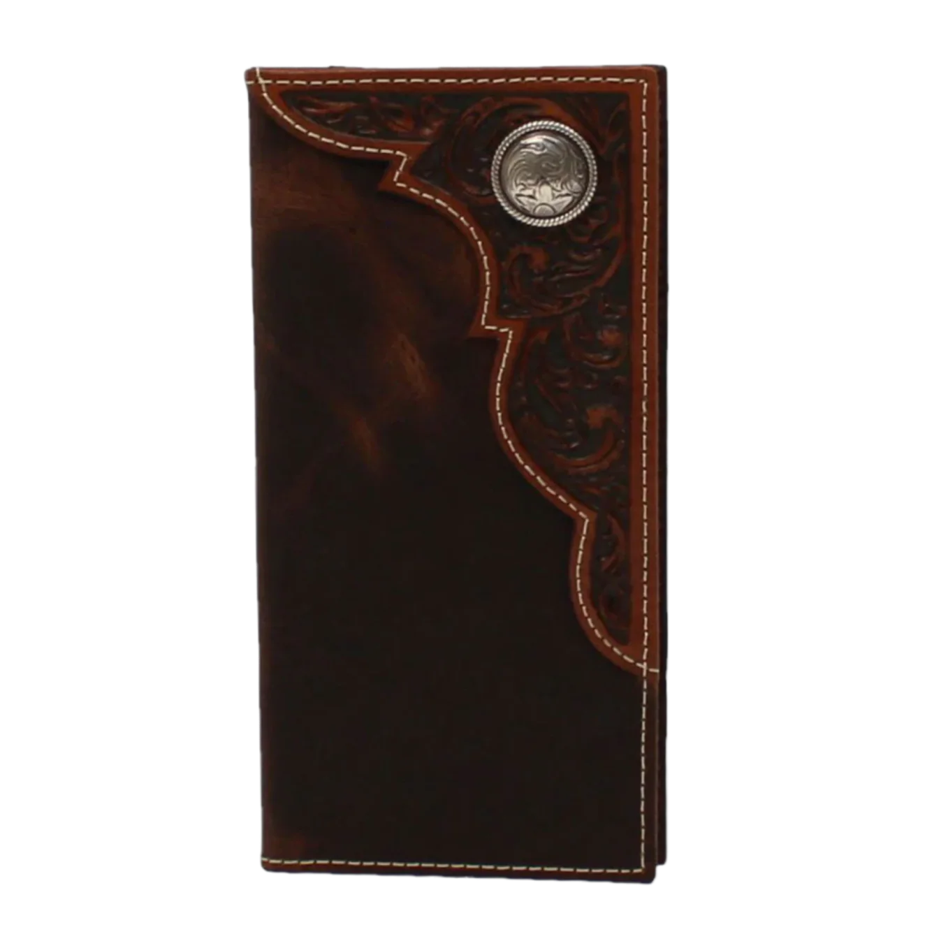 Ariat Youth Rodeo Round Conch Brown Wallet