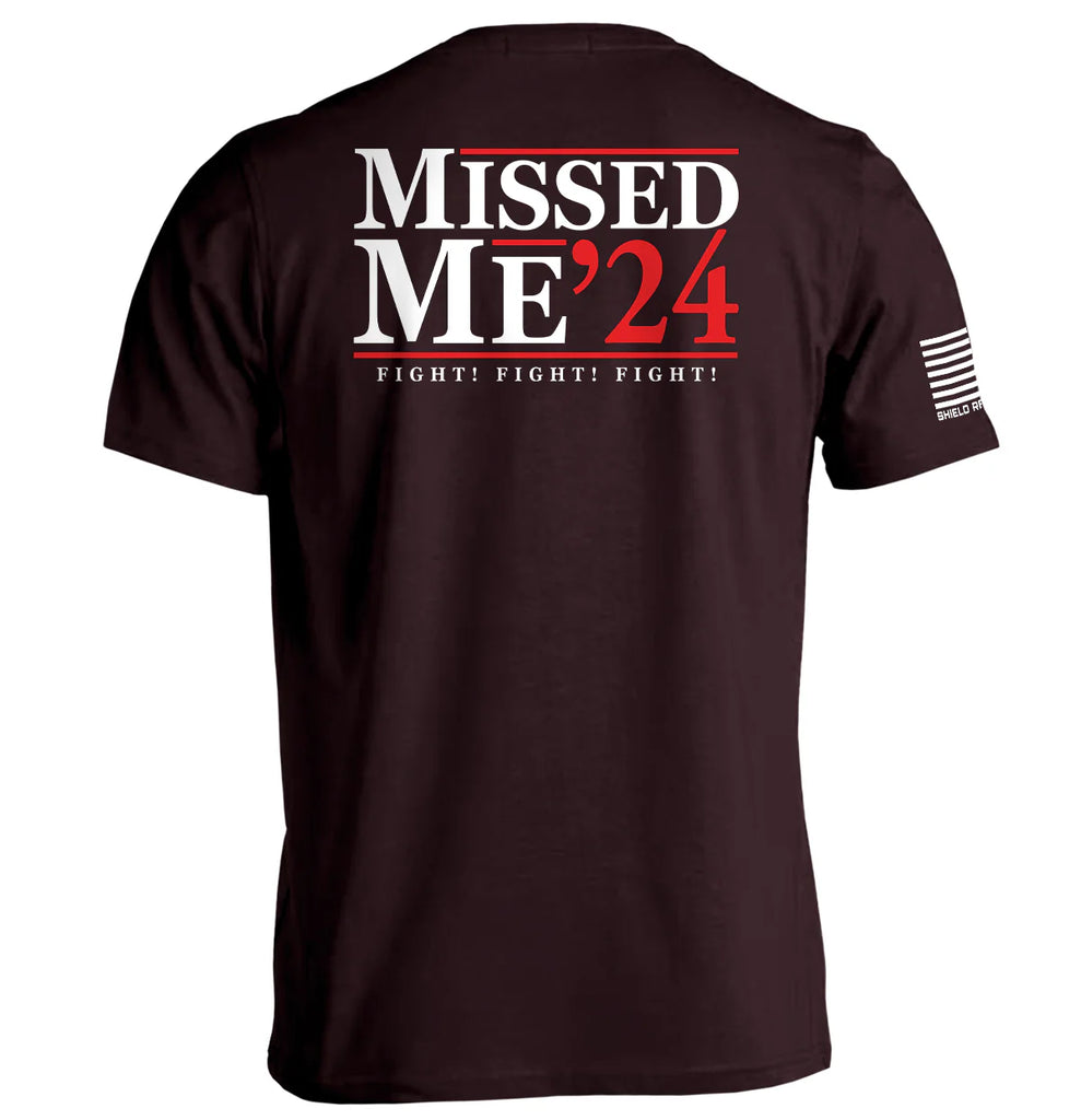 SHIELD REPUBLIC TRUMP MISSED ME 24 TEE (OX BLOOD)