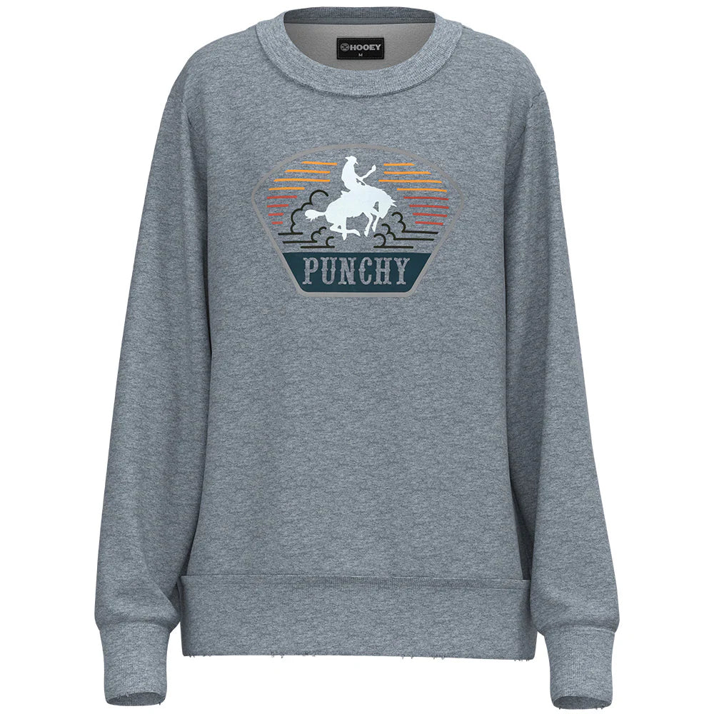 HOOEY "THE CREW" PUNCHY GIRLS GREY PULLOVER