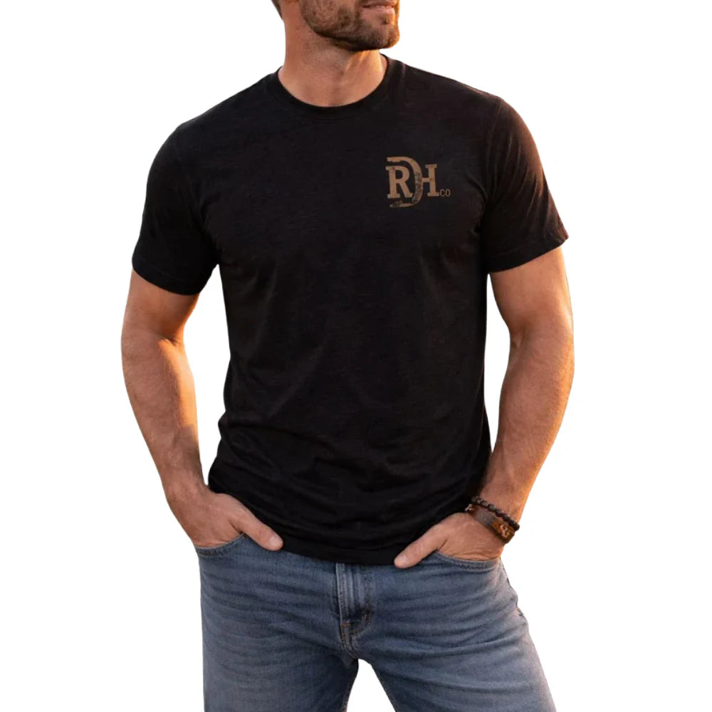 Red Dirt Hat Co. Old Glory Heather Black Graphic T-Shirt RDHC-T-206
