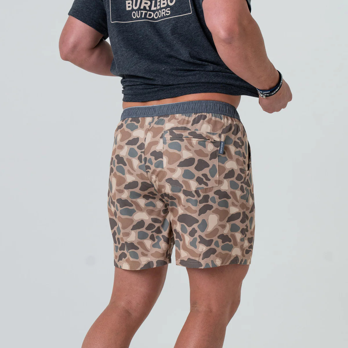 BURLEBO Athletic Short - Pintail Camo - Grey Liner