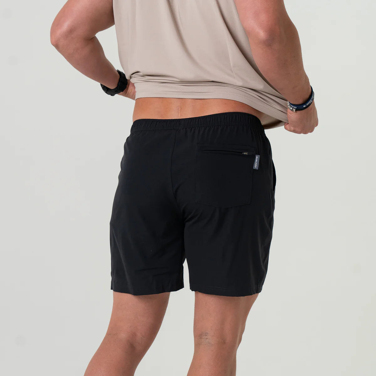 BURLEBO Athletic Short - Heather Black - Retro Duck Camo Liner