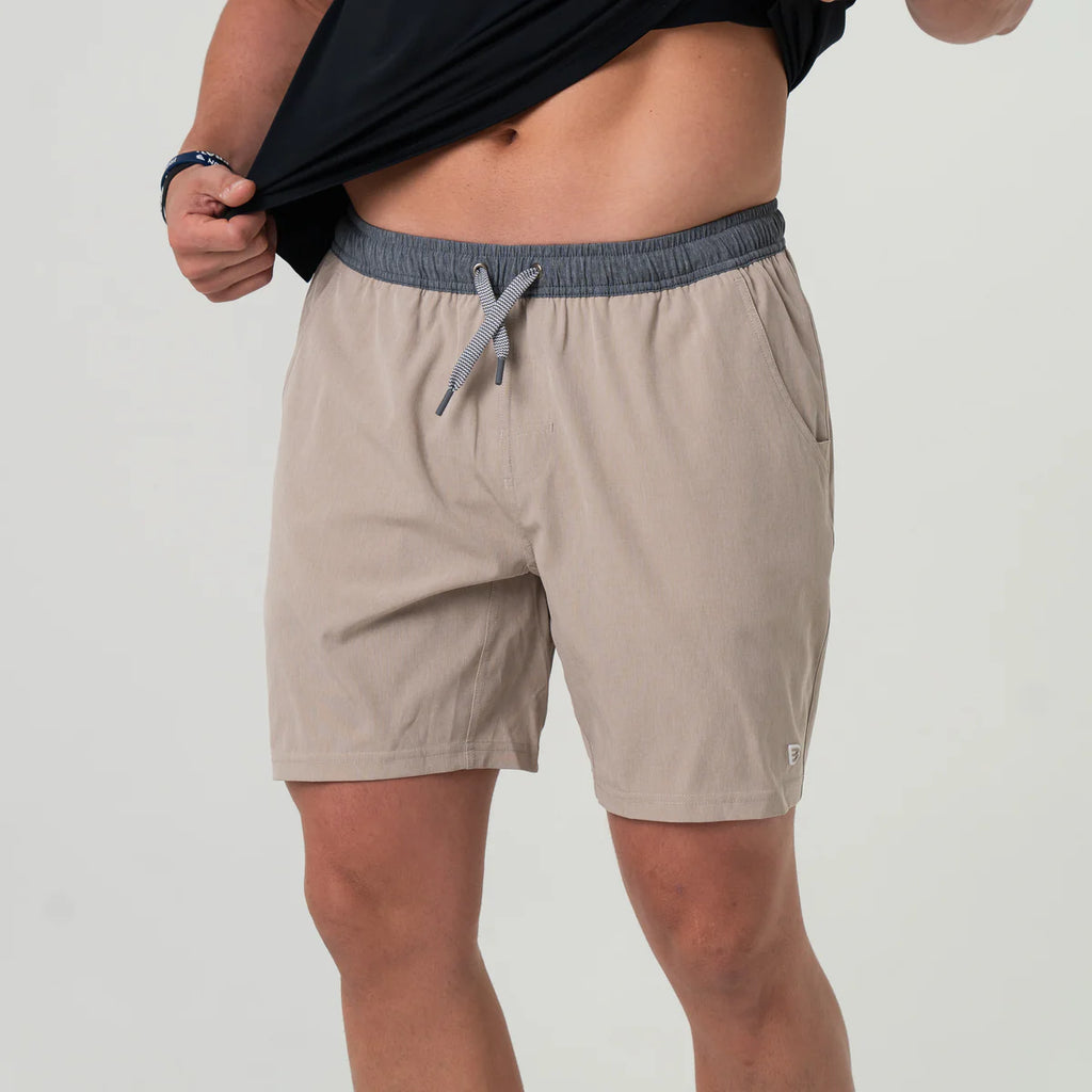 BURLEBO Athletic Short - Heather Khaki - Venado Camo Liner