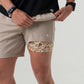 BURLEBO Athletic Short - Heather Khaki - Venado Camo Liner