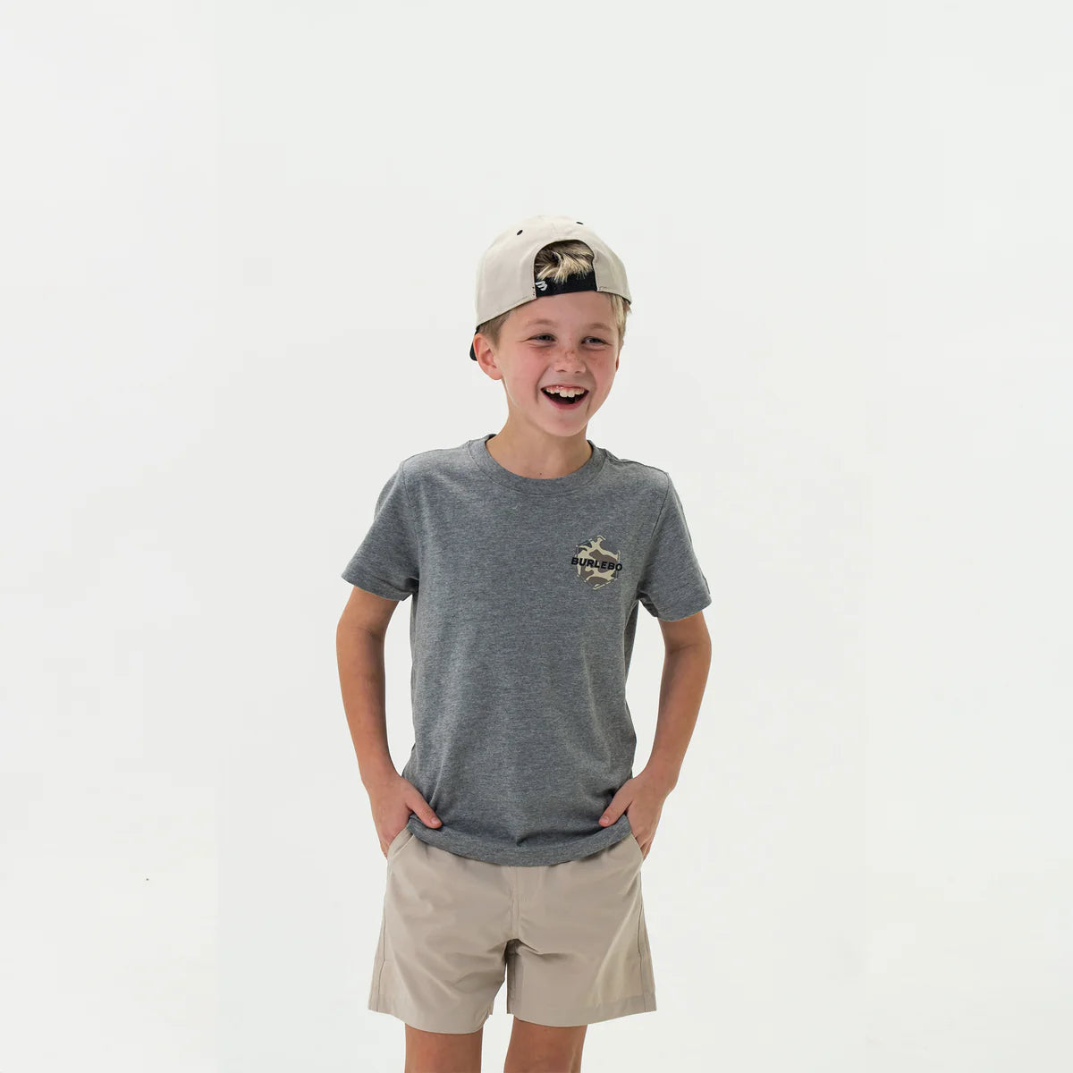 BURLEBO Youth Tee - Rad Dude - Dark Heather Grey