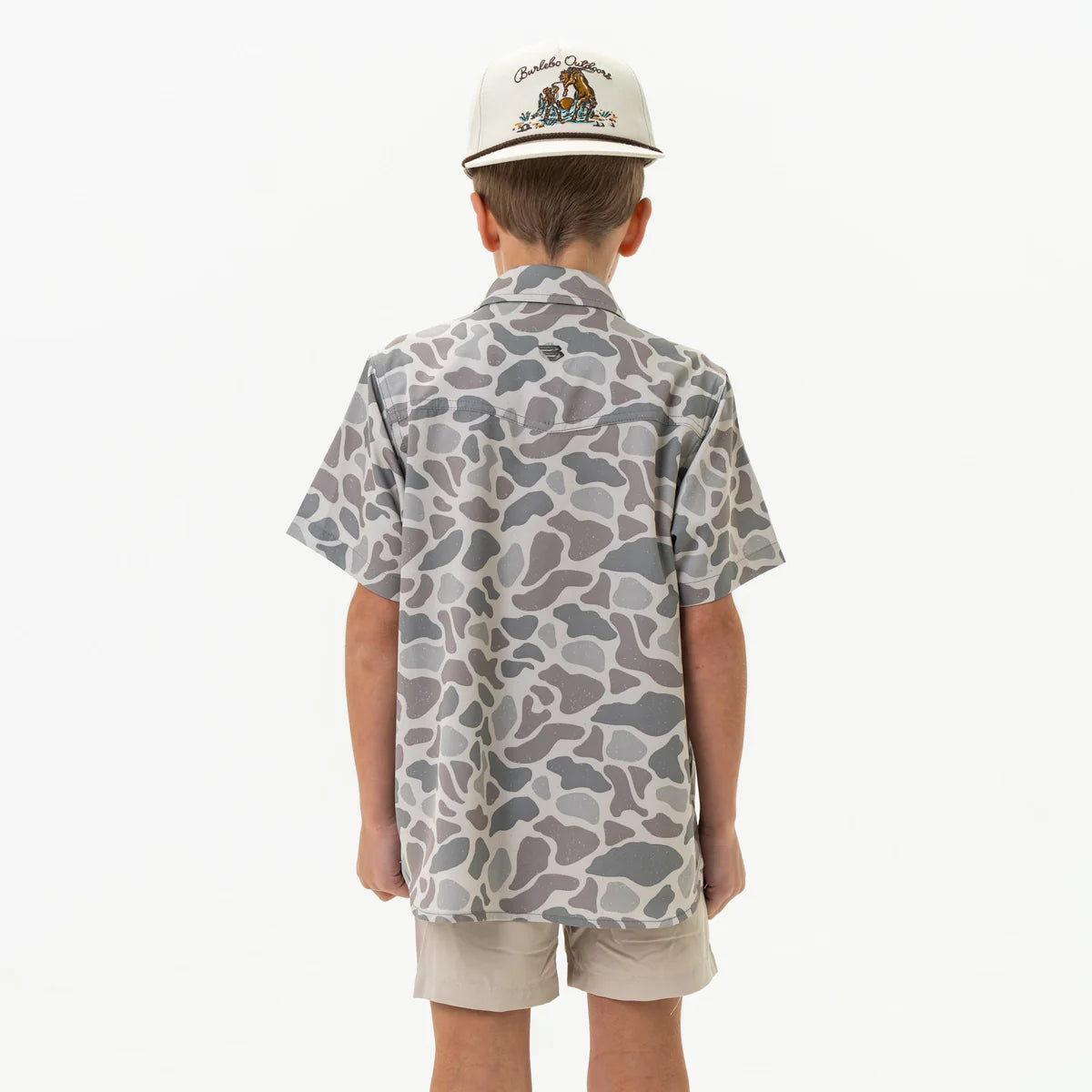 BURLEBO Youth - Performance Western Shirt - Classic Deer Camo