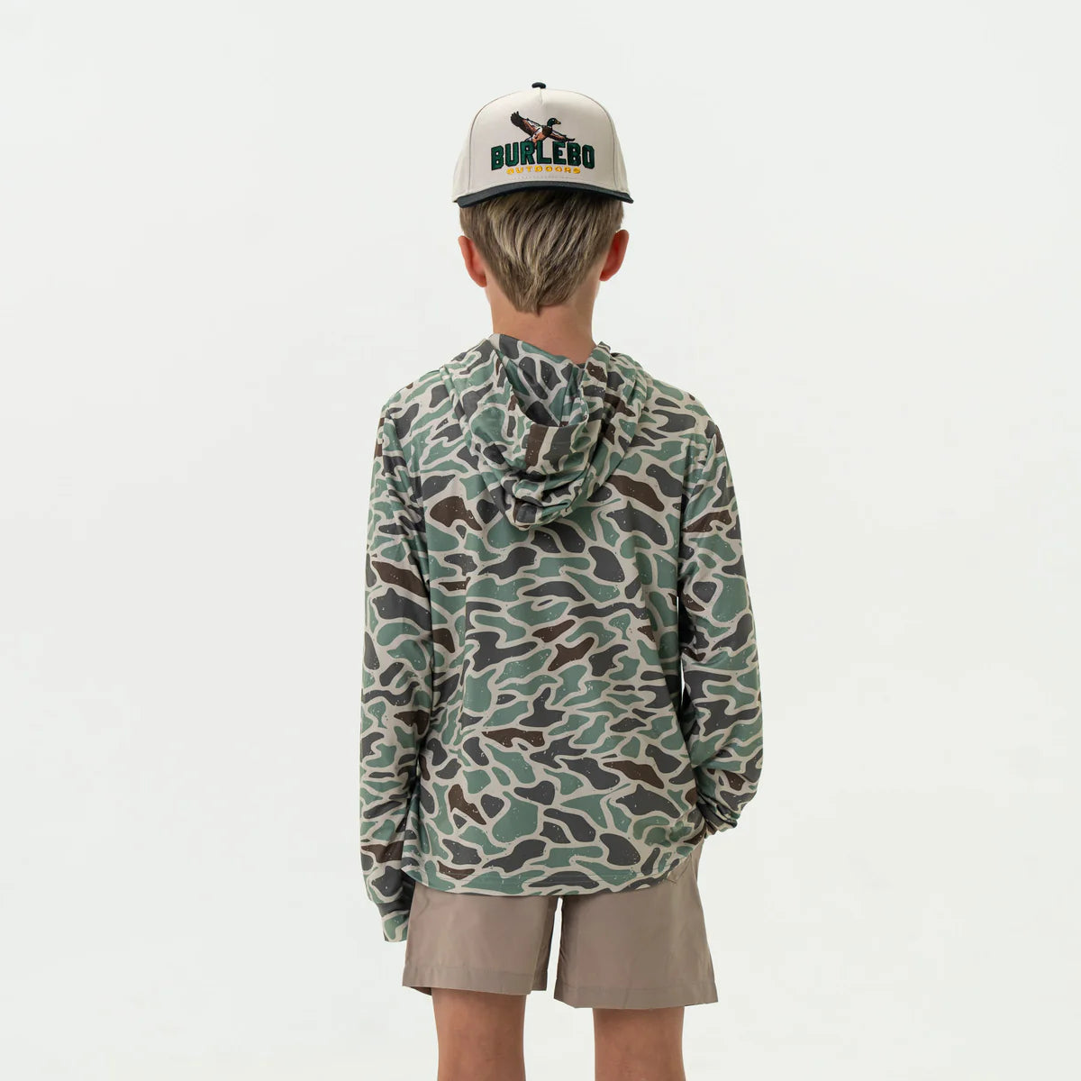 BURLEBO Youth Performance Hoodie - RETRO DUCK CAMO