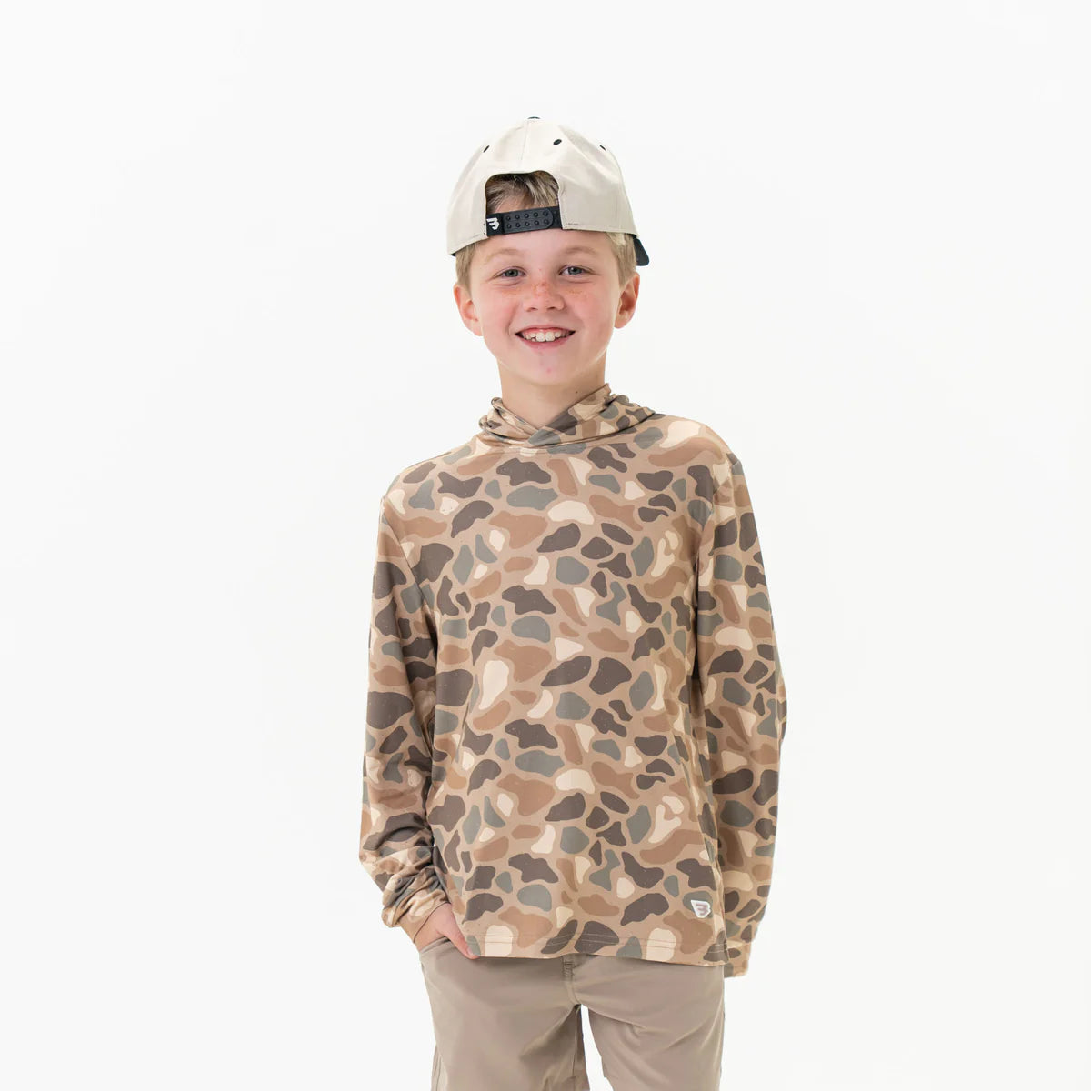 BURLEBO Youth Performance Hoodie - DEER PINTAIL CAMO