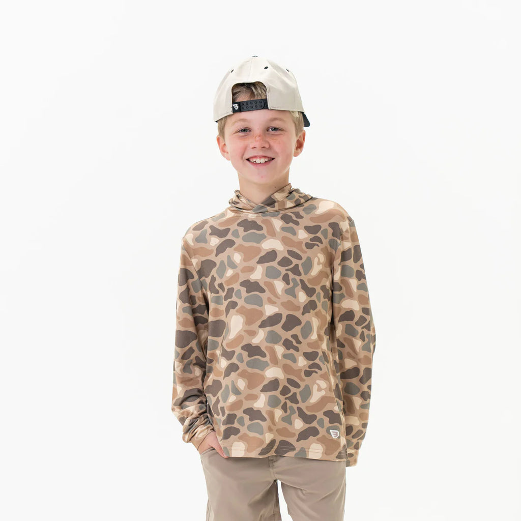 BURLEBO Youth Performance Hoodie - DEER PINTAIL CAMO