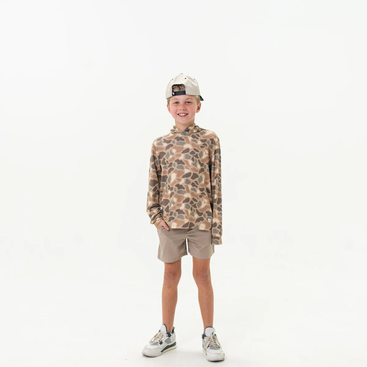 BURLEBO Youth Performance Hoodie - DEER PINTAIL CAMO