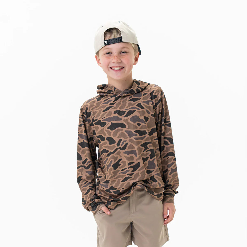 BURLEBO Youth Performance Hoodie - Gauge Camo