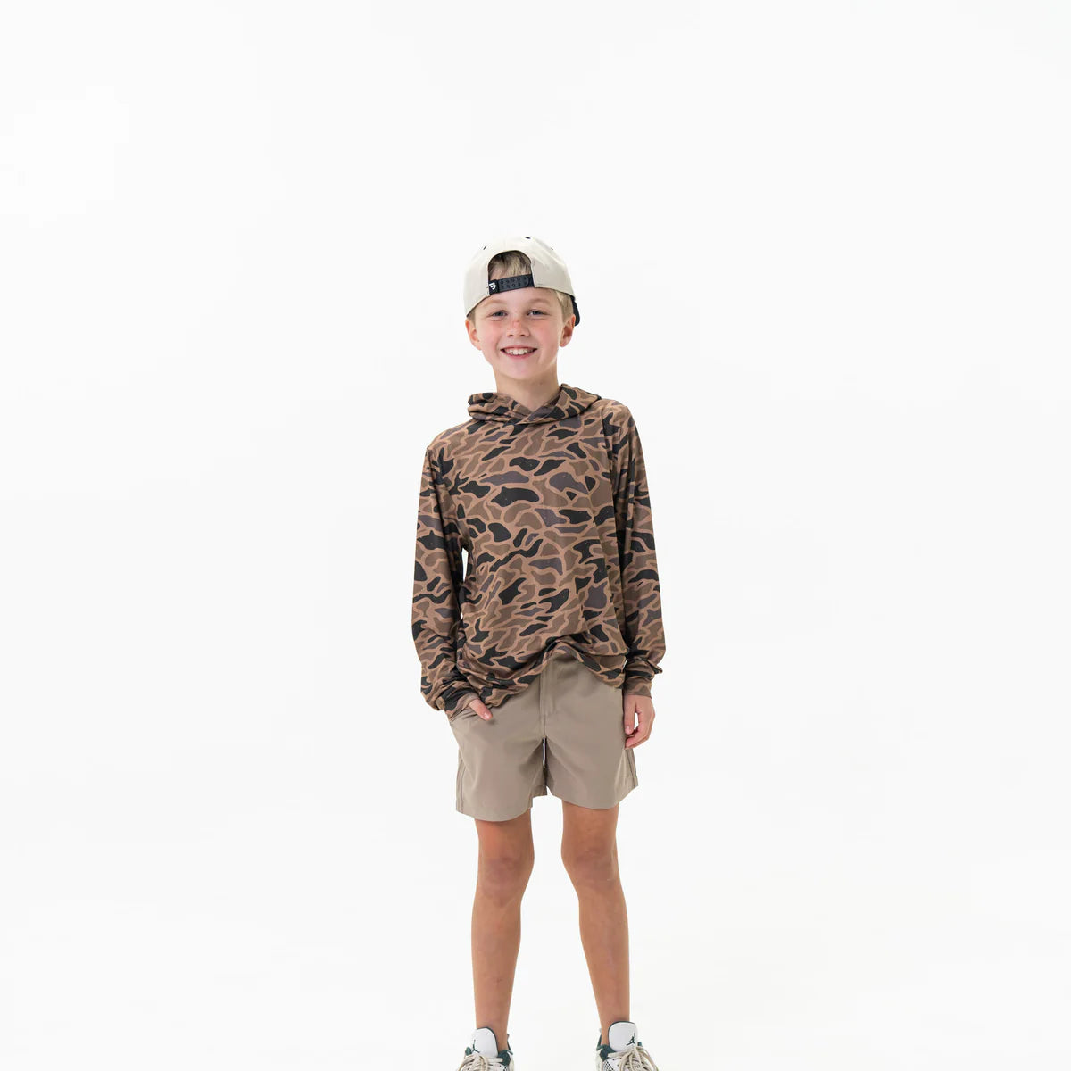 BURLEBO Youth Performance Hoodie - Gauge Camo