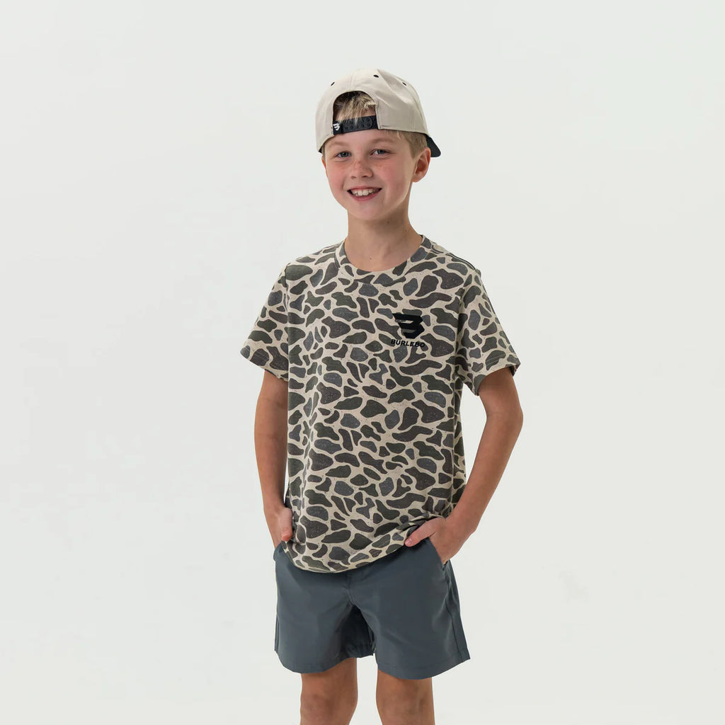 BURLEBO Youth Classic Deer Camo SS Tee - Flying B