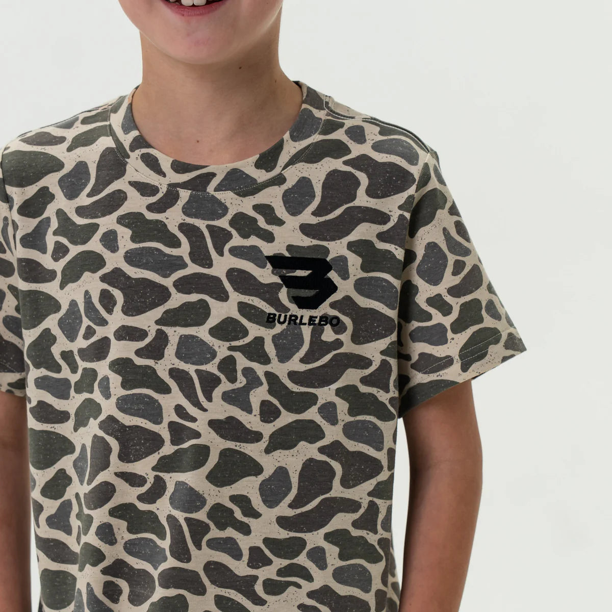 BURLEBO Youth Classic Deer Camo SS Tee - Flying B