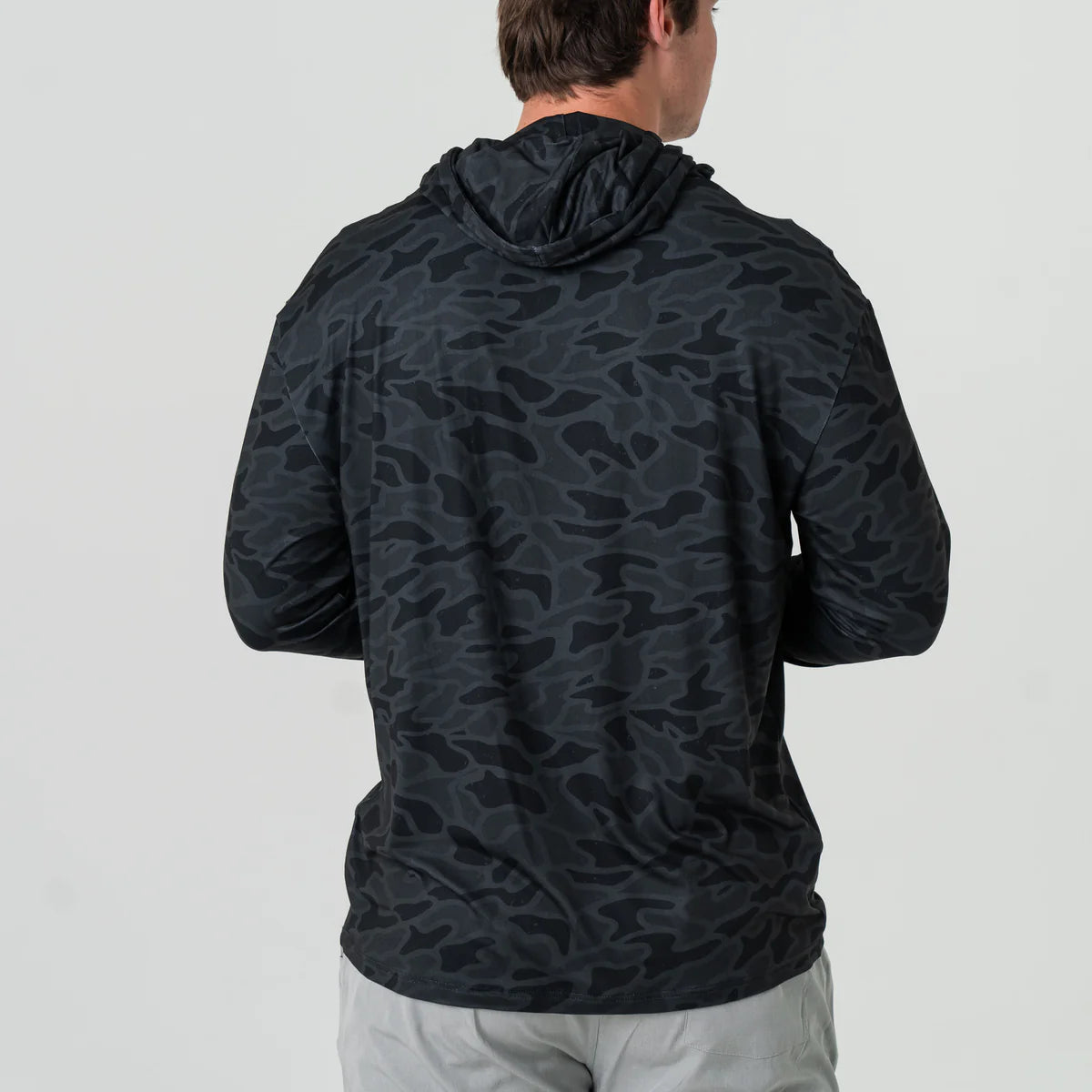 Burlebo Men's Performance Hoodie - Black Camo