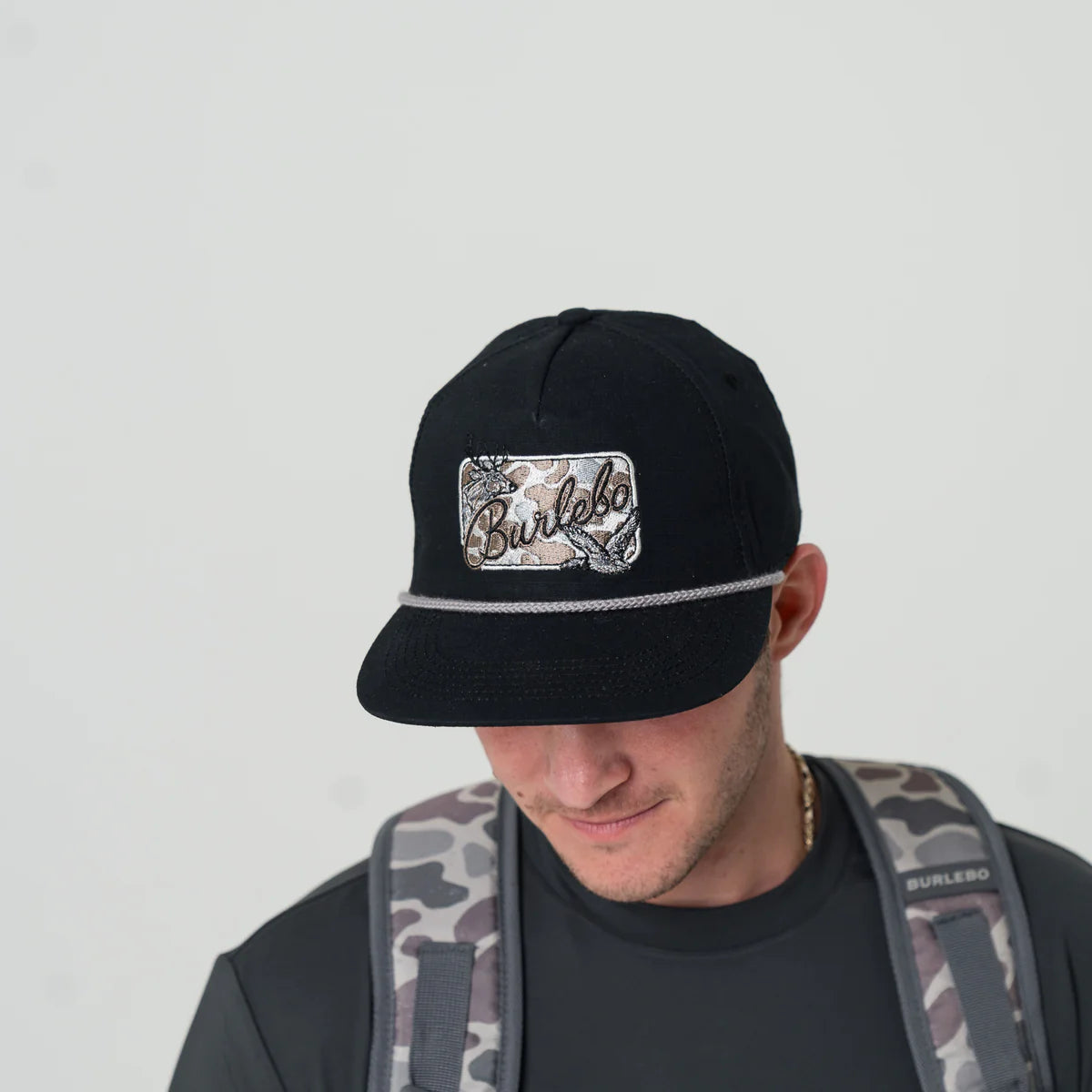BURLEBO Cap - Camo Patch - Black