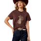 Ariat Women's Chocolate Plum Rebel w/ A Cause Short Sleeve Shirt
