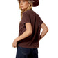 Ariat Women's Chocolate Plum Rebel w/ A Cause Short Sleeve Shirt
