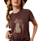 Ariat Women's Chocolate Plum Rebel w/ A Cause Short Sleeve Shirt