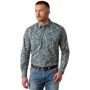 Ariat Men's Cedric Classic Fit Snap Shirt Blue Multi Paisley