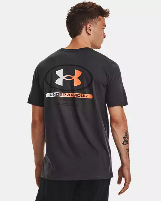 Under Armour Mens Global Lockertag Short Sleeve Jet Grey/White