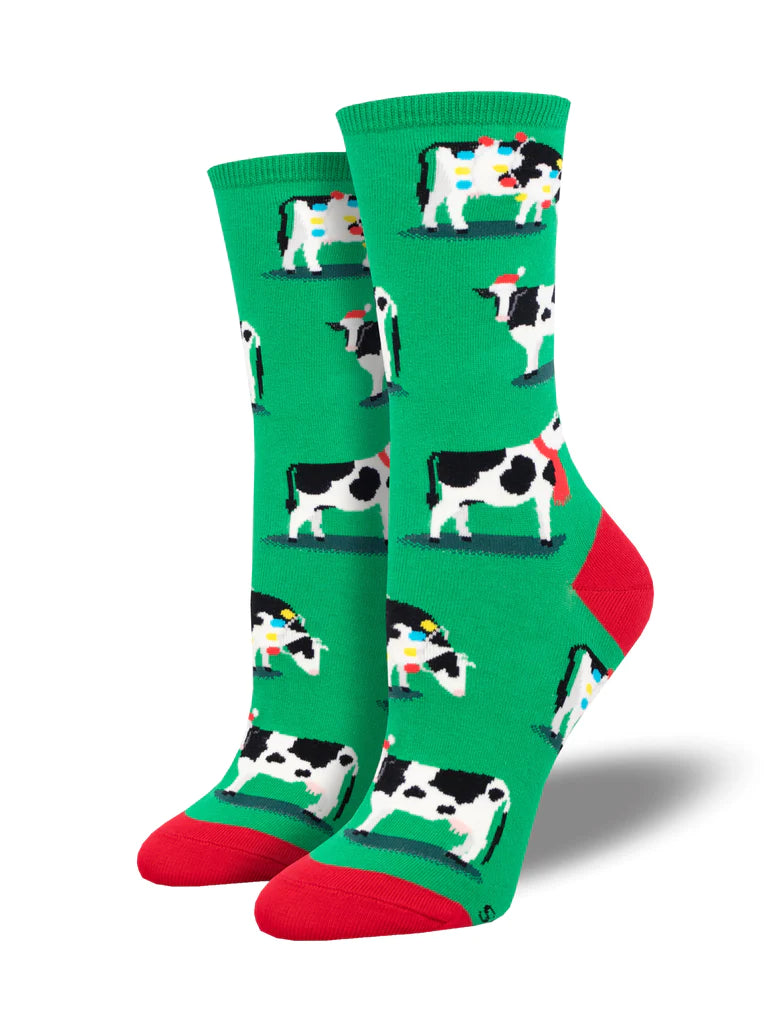 SOCK SMITH "HOLY COW, IT'S CHRISTMAS" WOMENS SOCKS