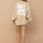 32372T - French Terry Graphic Pullover Sweatshirt: TAUPE / LARGE