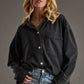 The Cori Black Super Soft Button Up
