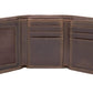 Bass Men's Trifold Woven Patch Leather Wallet.