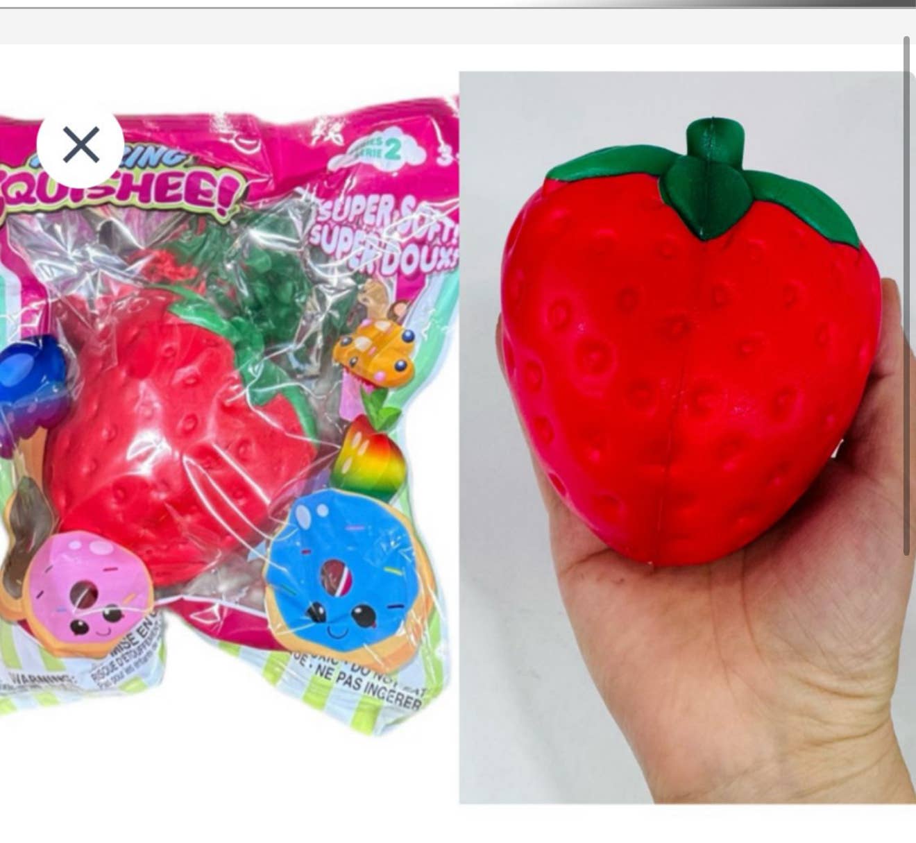 The Viral Strawberry Squishy 5 inches (Retail Packaging)