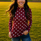 Kickoff Season Maroon Mesh Top