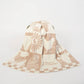 AFC Cream/White Farm Checkers Stretchy Throw Luxe Blanket