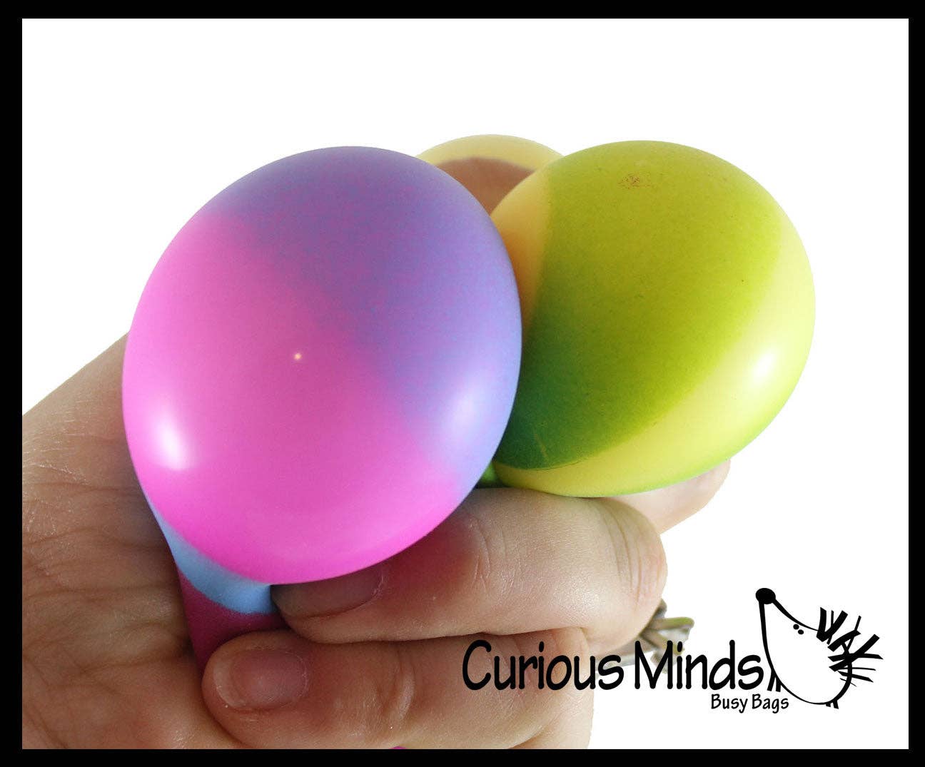 1 - 1.75" Striped Doh Filled Stress Ball - Squishy