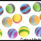 1 - 1.75" Striped Doh Filled Stress Ball - Squishy