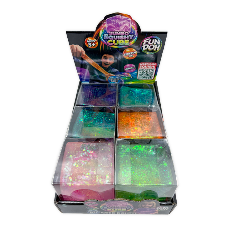Fun Doh JUMBO Swirl Squishy Cube | Viral Assortment