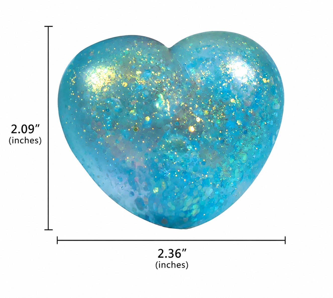 Glitter Sugar Heart Squishy