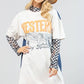 VALERIE WESTERN PRINT CHECKERS PRINT MESH TOP: IVORY/BLACK