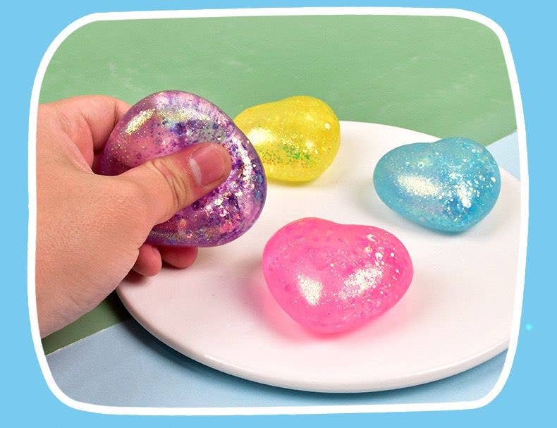 Glitter Sugar Heart Squishy