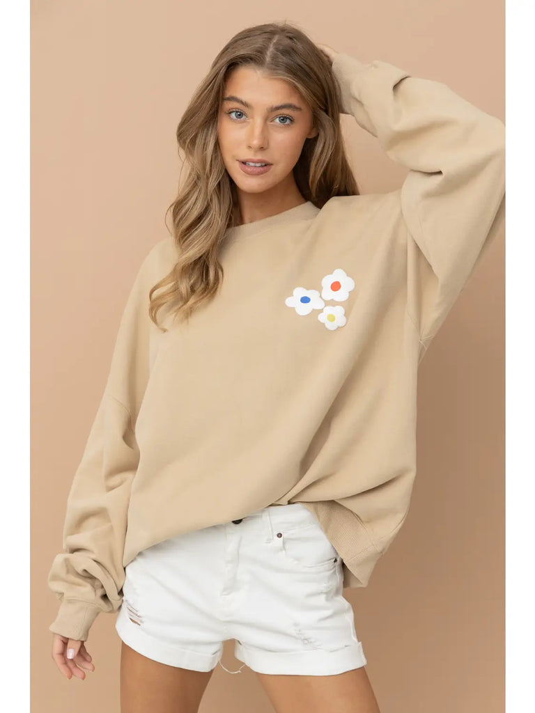 BE LOVE WOMENS FRENCH TERRY PULLOVER