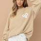 32372T - French Terry Graphic Pullover Sweatshirt: TAUPE / SMALL