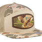 Mallard Woven Patch Old School Camo Hat.: OS Brown Camo