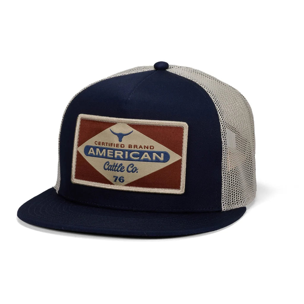 AMERICAN CATTLE CO Billboard Hat-Flat-NAVY