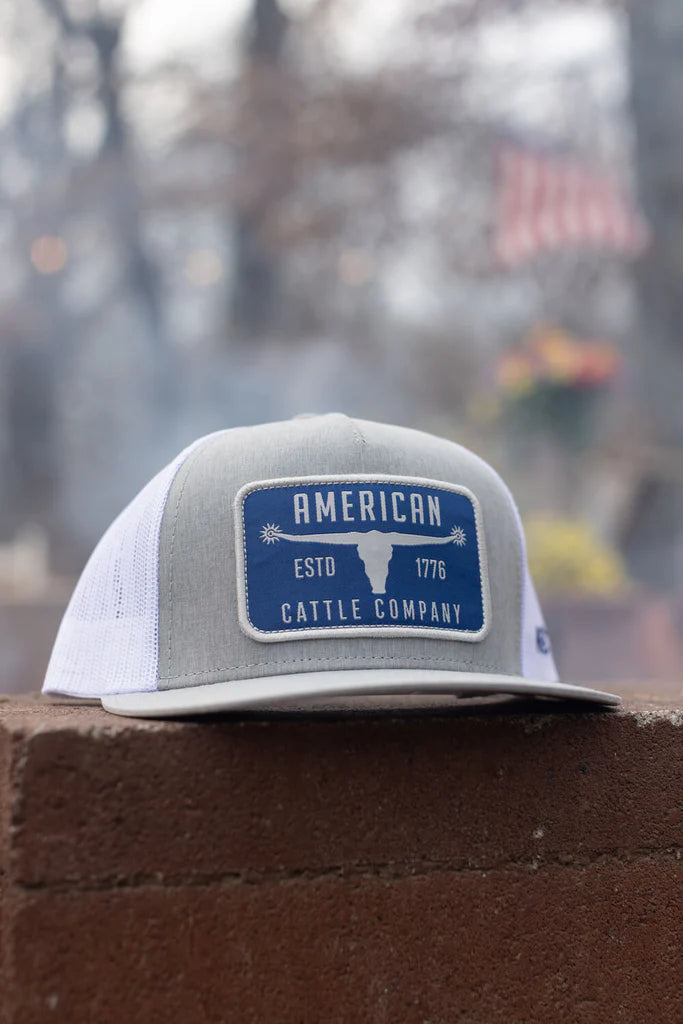 AMERICAN CATTLE CO Bull Spurs Hat-Flat-GREY