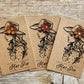 Hat Pin - Genuine Leather Flowers: Wildflower