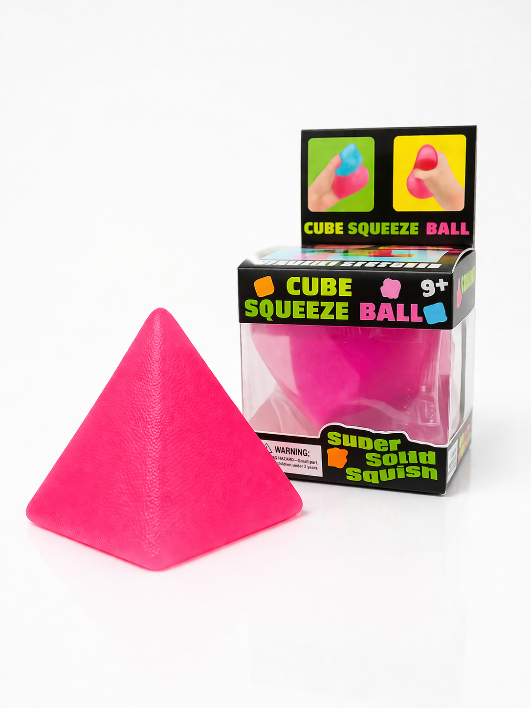 Pyramid Squeeze Ball 2.5"– Assorted Colors