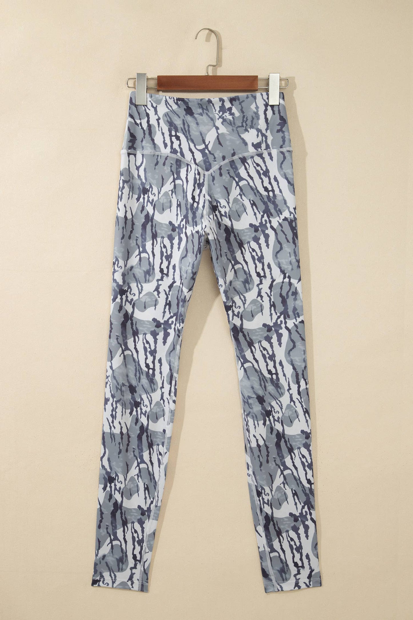 Western Casual Camouflage Pattern Daily High Waist Leggings: Multicolour / S