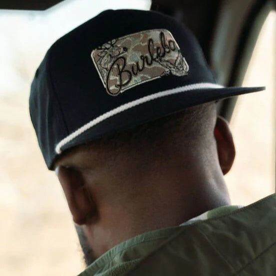 BURLEBO Cap - Camo Patch - Black